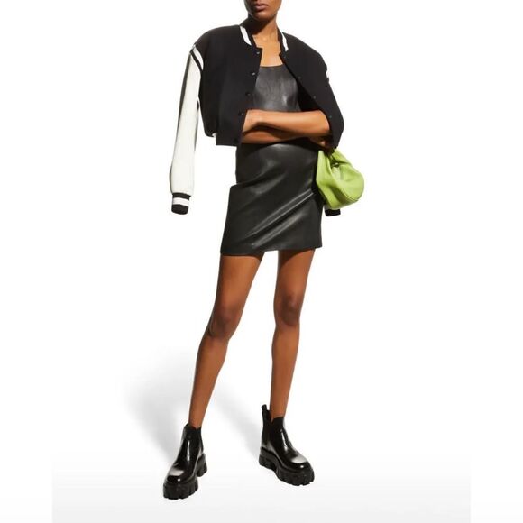 Alice + Olivia Nelle Fitted Leather Mini Dress - Picture 12 of 12